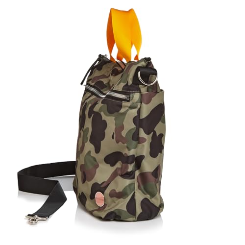 shortyLOVE Wonder Crossbody Messenger Bag - Womens Stylish Nylon Travel Handbag with 55" Adjustable Removable Strap - color: Green Camo