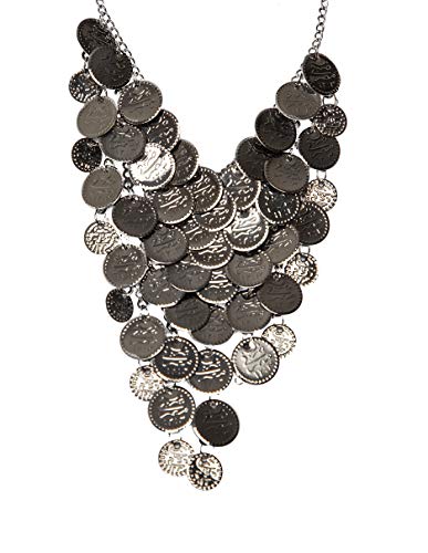 Arsimus Belly Dance Gypsy Coin Necklace - color: Black