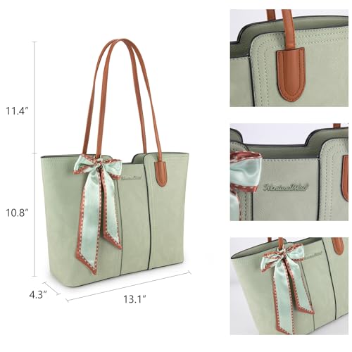 Montana West Tote Bags for Women Top Handle Satchel Purses - color: Pastel Green