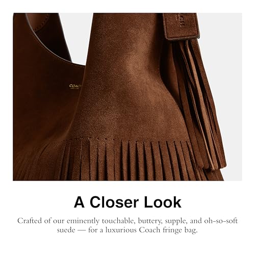 COACH Brooklyn Shoulder Bag 39 - color: Warm Brown Suede Fringe