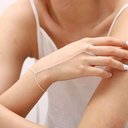 choice of all Hand Chain Bracelet Gold Finger Ring Bracelet Hand Chain for Women Trendy Birthday Jewelry Gifts - color: A2:hand chain-S