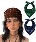 21"x21" Soft Cotton Bandana for Men and Women Unisex Head Wrap Scarf Headband Face Mask for Outdoor - color: Qm3-saillet