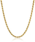 Amazon Essentials Sterling Silver Diamond Cut Rope Chain Necklace - color: Yellow Gold, size: 16"