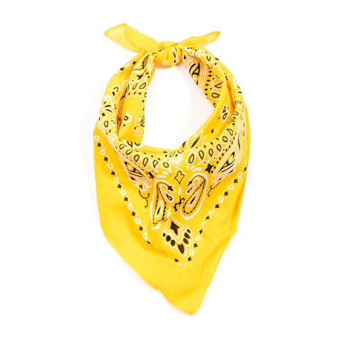 Rothco Trainmen Paisley Bandana - Standard - 22" X 22" - color: Yellow