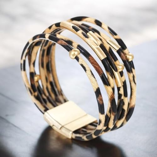 Long tiantian Boho Leather Wrap Bracelets Western Bracelets for Women Stackable Starfish Crystal Pearl Turquoise Leather Bracelet With Clasp Jewelry Gifts Boho Dresses - color: B10:WHITE Bracelet