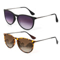 KALIYADI Sunglasses Womens Polarized Womens-Sunglasses: Trendy Sun Glasses with UV400 Retro Style for Party Beach Shopping - color: B2 Gradient Purple + Gradient Brown