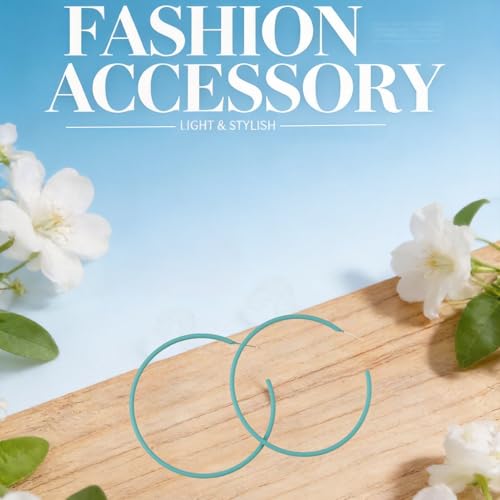 6cm Colorful Hoop Earrings - Lightweight Hypoallergenic Gift - color: Green
