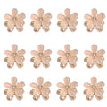 Small Crystal Hair Charm Claw Clips for Women Girl, 20PCS Gradient Cat's Eye Mini Flower Claw Design Hair Accessories (Yellow) - color: Yellow