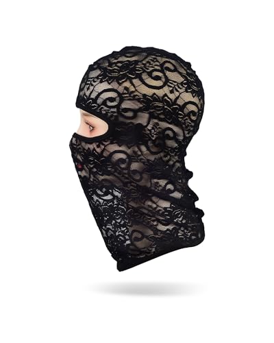 Xeoxarel 6 Pack Balaclava Ski Mask for Men/Women, Full Face Cover - color: 6 Pack Full Face Mask - Black Lace