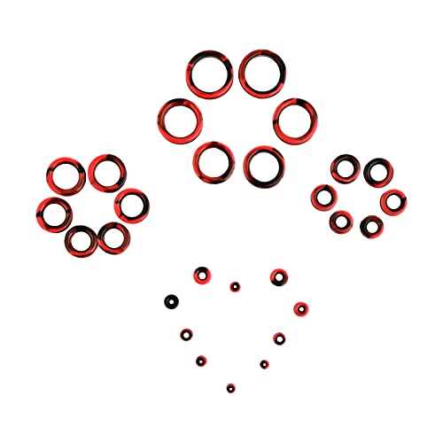 WBRWP 20/28pcs Ear Stretching kit Set: Hollow Hard/Soft Silicone Plugs and Tunnels Ear Expander Gauges Stretcher Body Piercing Jewelry - style: 28pcs Thick/Mixed Black&Red