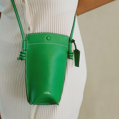Rever Rubin Phone Crossbody Sling Bag, Leather, Fits Phone, Cards, Essentials | Phone - color: Grass (Green)