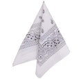Pack of 3 X-Large Polyester Non Fading Paisley Bandanas 27 x 27 Inches by M.H.I. - color: White