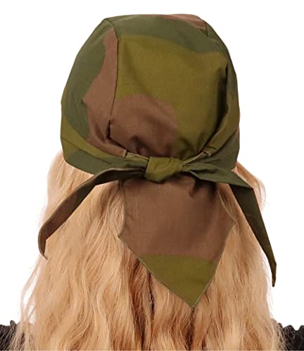 Sparkling EARTH - American Made Skull Caps Doo Rags Do Rag Durag Headwrap Head Wraps Skullies - Made in The USA! - color: Norway Woodland Camouflage Military