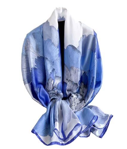 Acotavie Scarfs for Women Dressy Fashion Scarves Long Floral Pattern Scarf Lightweight Sunscreen Shawls - color: C039