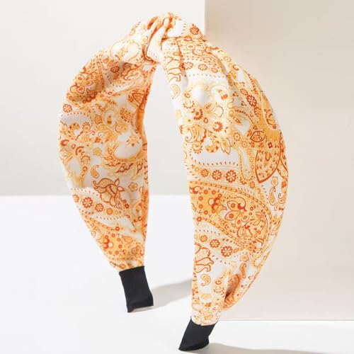 4 Pack Floral Printed Headbands for Women Wide Knotted Headbands Fashion Hair Bands-Bandanna - color: Bandanna