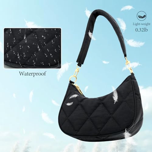 KKXIU Shoulder Bag for Women Cute Hobo Purses and Handbags Retro Clutch Underarm Purse | Cute - color: N-black