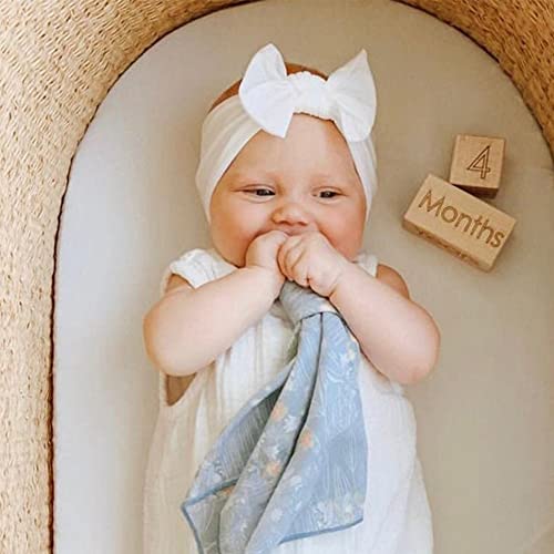 Jesries 22 PCS Baby Headbands Soft Nylon Hairbands with Bows Girls Hair Accessories for Newborn Infant Toddler Kids Handmade - color: Army Green