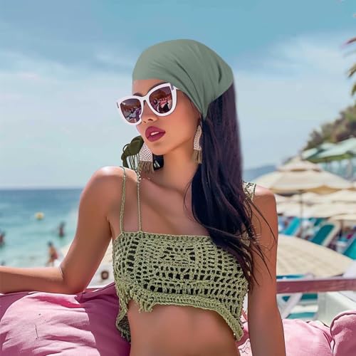 6 Pack Hair Scarf Headband for Women, Elastic Boho Triangle Bandana Head Scarves Hair Accessories