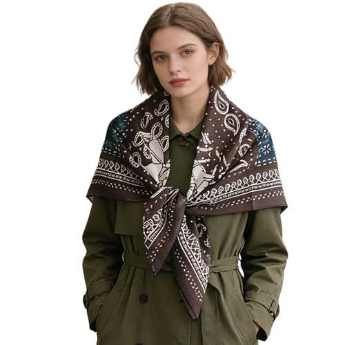 41" Large Square Scarf Hairscarf Fashion Scarves Hair Wrapping Scarfs Night Sleeping Headscarf for Women B06 - color: B067