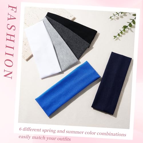 QIUTIMIY Headbands for Women Non Slip - 6 Pack Soft Stretchy Hair Bands for Women’s Hair – Fashion Sports Headbands for Yoga, Workout, Running, Gym, Daily Wear（Style 11） - color: Style 11