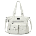KL928 Large Purses for Women Shoulder Bag Tote Handbags Stylish Vegan Leather Hobo Bags Ladies, A-Black-4 | Large - color: Z-white