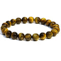 ANAYA AGATE Healing Crystal Bracelet for Women and Men – 8mm Round Beaded Bracelet for Men and Women – Unisex Stretchy Gemstone Bracelet for Healing and Protection - color: Tiger Eye