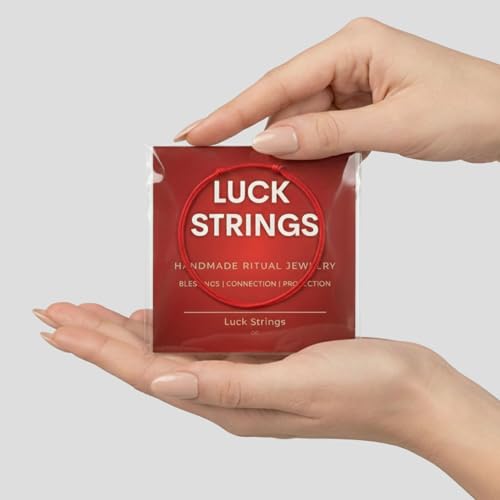 Luck Strings Thin Red Cord Bracelet - Waterproof Nylon Adjustable Surfer String Friendship Bracelet for Men, Women, Teens - Unisex Vegan Lightweight Summer Beach Accessories