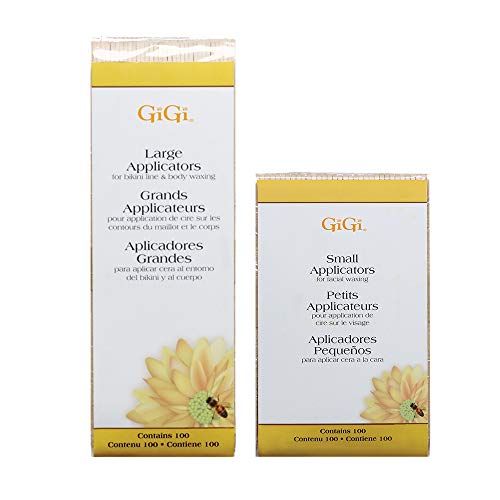 GiGi Wax Sticks for Hair Removal – Large & Small Wax Applicator Sticks, Wooden Waxing Stick for Face, Eyebrow, & Body Waxing, 100 ct, Pack of 2 - color: Standard, size: 1 Count (Pack of 200)
