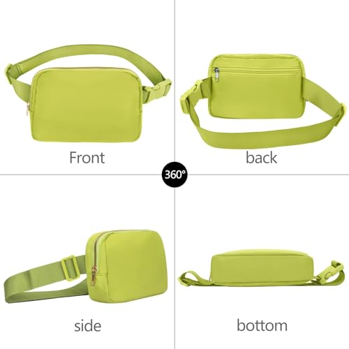 VOROLO Fanny Pack For Women And Men Crossbody Bag Belt Bag with Adjustable Strap Graduation Gifts Grass Green - color: Grass Green, style: 1 Pack Fanny Pack