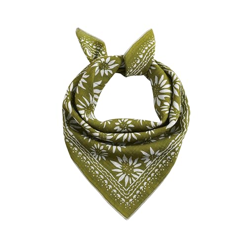 STARWHISPER Multicolored 22''x22'' Cotton Bandana for Women and Men Multi-purpose Headband Hair Scarf Protective Coverage - color: S4-mustard