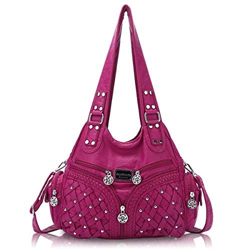 Angel Barcelo Purses for Women Large Shoulder Bag Soft Hobo Bags for Women - color: Rose