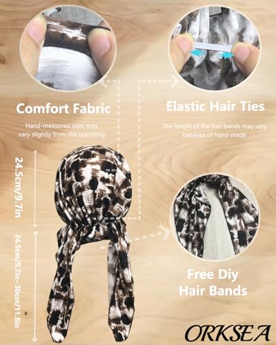 Chemo Headwear for Women Pre-Tied Head Scarf Headwraps Soft Turbans Cancer Hats Chemo Beanie Coverings Scarves - color: Leopard Print4