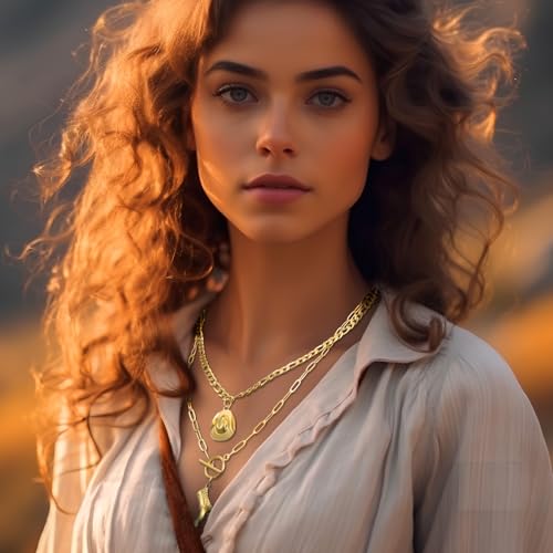 Inbagi 3 Pcs Boho Western Jewelry for Women Turquoise Jewelry Set Vintage Earrings Bracelet Western Bohemian Necklace for Women Cowboy Cowgirls - style: Gold