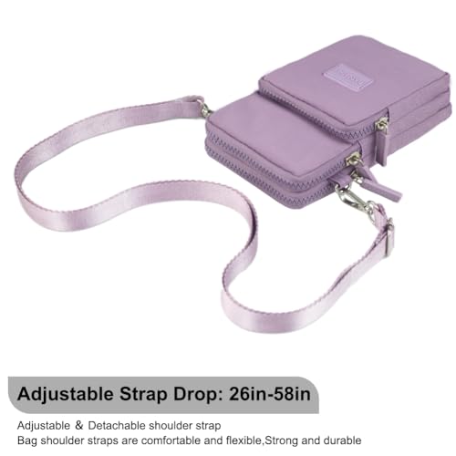 JANKS Small Crossbody Bags for Women Mini Cell Phone Purses Handbag Shoulder Bag - color: E-purple