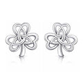 LeCalla 925 Sterling Silver Knot Stud Earrings Jewelry | Italian Design Love Knot Stud Earring | Celtic Knot Stud Earrings for Women - color: Shamrock Earrings Love_Knot