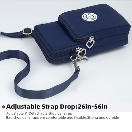 JANKS Small Crossbody Bags for Women Mini Cell Phone Purses Handbag Shoulder Bag - color: 01 Darkblue