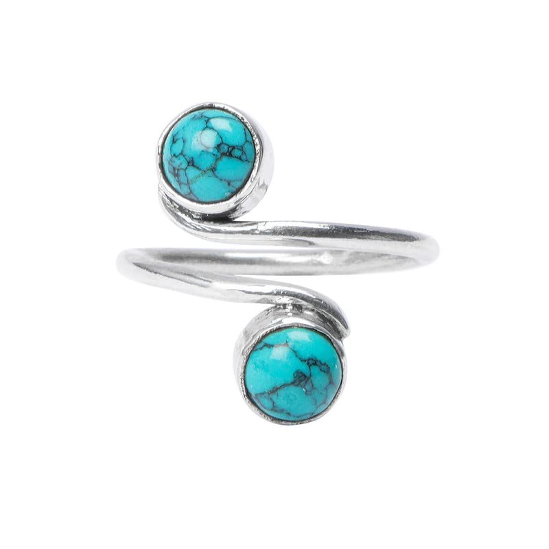 Turquoise Toe Ring Silver Overlay Feet finger Jewellery Gemstone Adjustable For Girls Women Handame Toe Ring Gift Jewellery