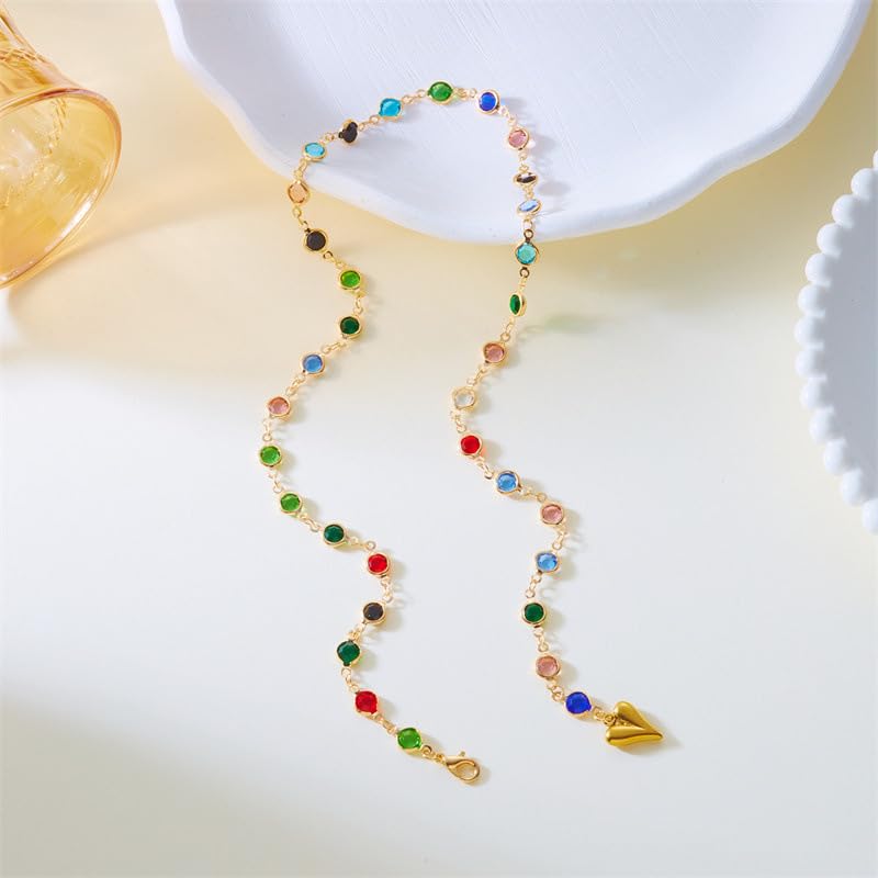 Long Gold Necklace for Women Jewelry fall fashion jewelry womens fashion - color: I-Ladies' fashionable heart-shaped pendant versatile necklace