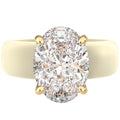 Rinfit Silicone Ring with Stone - Oval Cut Cubic Zirconia Solitaire Engagement Ring for Women - Rubber Wedding Bands - Patented Design - color: Pack F: Light Yellow / Gold