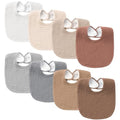 Konssy Muslin Baby Bibs 8 Pack Baby Bandana Drool Bibs Cotton for Unisex Boys and Girls, Soft Absorbent Set for Teething and Drooling - color: Terracotta