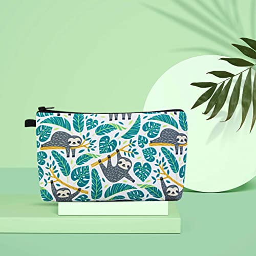 MAGEFY Small Makeup Bag Waterproof Cosmetic Bag Portable Travel Makeup Bags with Zipper Lightweight Makeup Pouch (1 pack, 0172 sloth gifts) - color: sloth