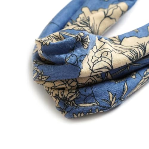 Boho Headband Fashion Wide Headband Knoted Turban Yoga Workout Head Bands Hair Accessories For Women (flower4, Pack of 2) - color: flower4, size: 1 Count (Pack of 2)