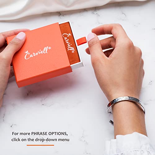 Carviell Bracelet - Gifts for Women – Inspirational, Friendship, Love, Mom, Daughter, Sister, Christian, Graduation, Memorial & Wedding Gifts – 100+ Phrases – Stainless Steel, Gift-Ready - style: INSPIRATIONAL Gift- Because I F##king Sparkle, that's why!