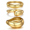 Chunky Gold Bangle Bracelets for Women Trendy 14K Gold Plated Cuff Bracelets Stack, Dainty Gold Bracelet Sets Non Tarnish Fashion Jewelry Gift - style: Gold-3pc-009