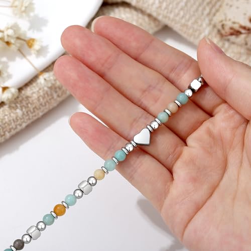 TONY & SANDY Tiny Beaded Bracelets for Women, Sometimes You Forget You're Awesome Gift, Unique Gifts for Women, Mom, Daughter, Wife, Coworker, Best Friend, Bestie, Granddaughter - style: Amazonite