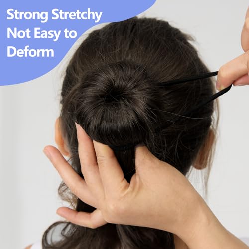 Teenitor 20PCS Spiral Hair Pins, Spin Pins for Bun, Spiral Bobby Pins Hair Bun Accessories, Hair Bun Maker for Women Girls with 10 Hair Ties, Black - color: Black