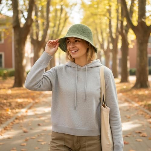 Women Straw Hat Beach Sun Cap Foldable Paper Knitted for Travel Summer Vacation Soft Lightweight Breathable - color: Green