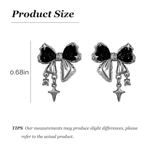 Rhinestone Bow Earrings for Women, Elegant Bridal Jewelry Statement Drop Dangle Earrings, Wedding Guest Dress Matching Accessories, Bridesmaid Gift, Sparkling Party Costume Outfit - color: C3:Black Bow Earrings
