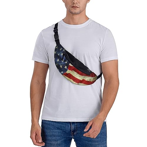American Flag Patriotic Fashion Casual Fanny Pack Waist Bag Men Women Adjustable Belt Waist Bag For Travel Hiking Cycling Running Festival Carnival - color: Black3