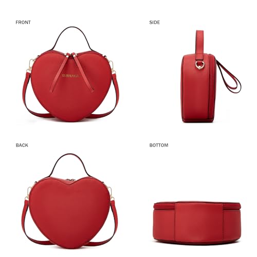 Crossbody Purse for Women Small Crossbody Bags Trendy Vegan Leather with Adjustable Shoulder Straps Gift for Mother Wife Mom - color: 669-red